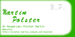 martin polster business card